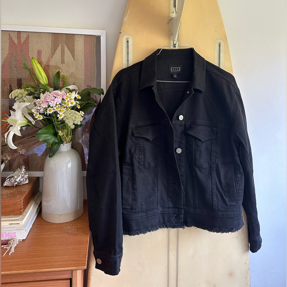 AYR Black Denim Shirt Jacket Size M